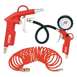 Kit 6 Piezas Para Compresor De Aire Equus Con Pistola De Inf