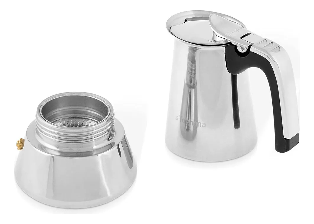 Cafetera Italiana Para Inducción Acero Inox 10 Tazas Tognana - Imagen 2