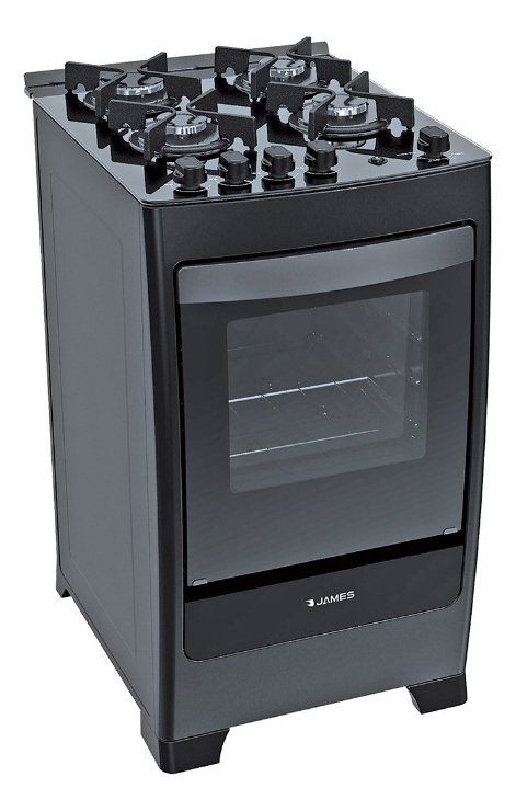 Cocina A Gas James Modelo C 700 V - Color Negro