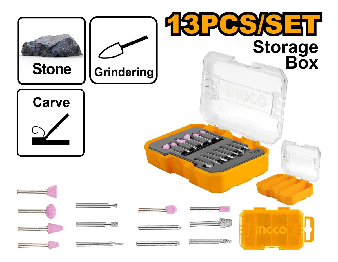 Set 13 Piezas Accesorios Mini Torno Ingco Akmg2013 - Imagen 2