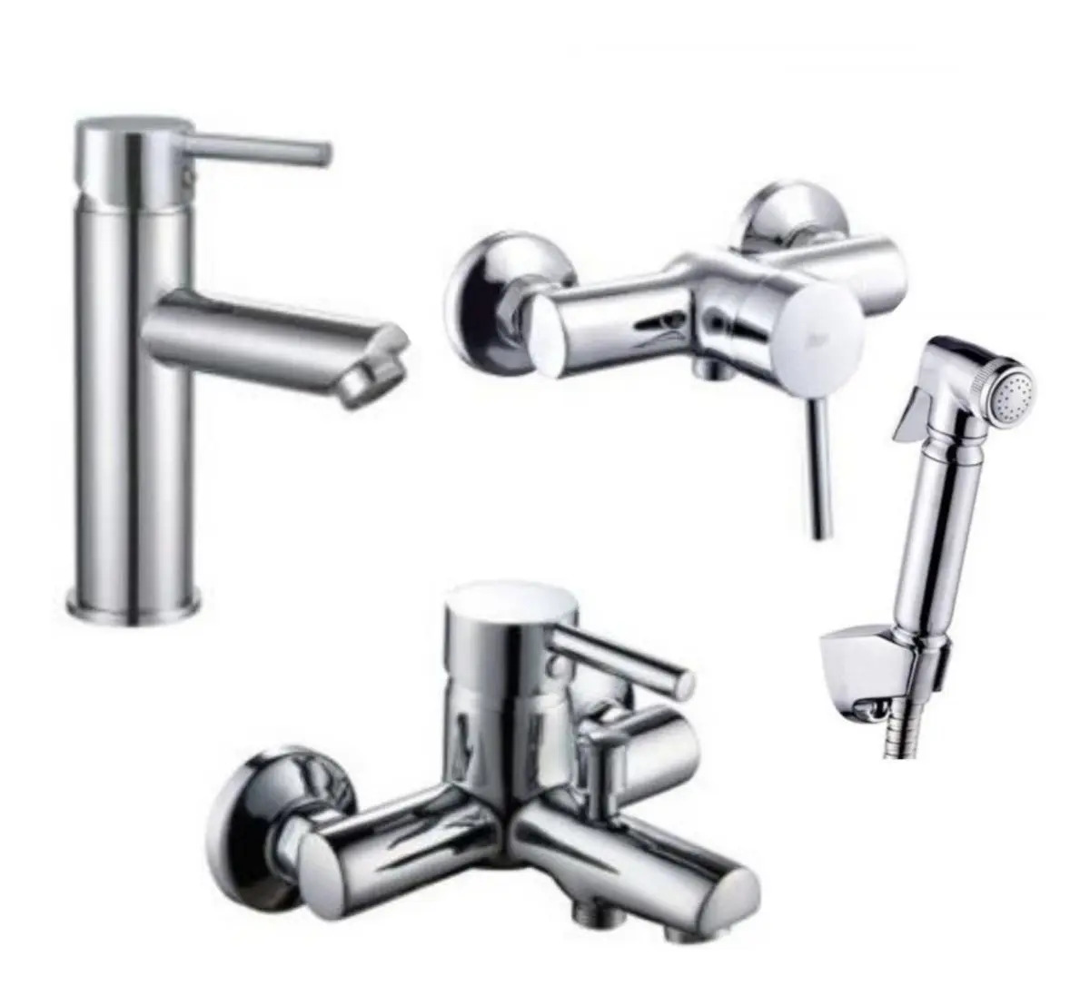 Grifería Baño Lavabo + Ducha Higiénica + Ducha Fas Sorrento