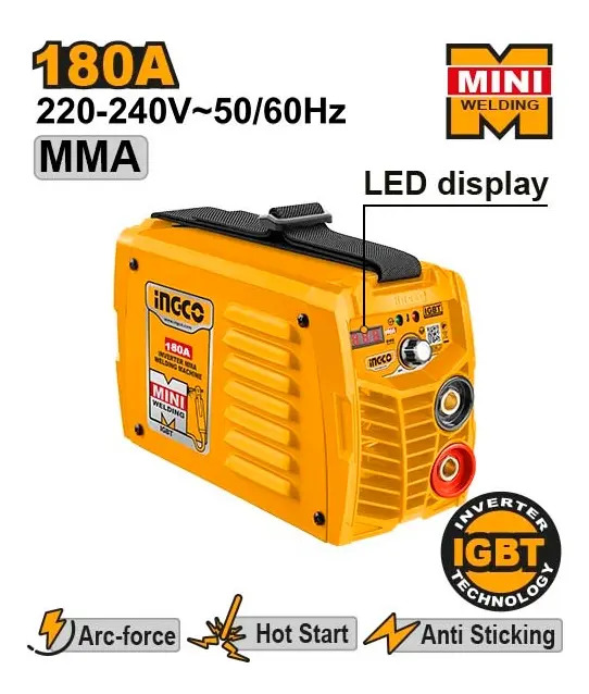 Soldadora Inverter 180amp Mma New Model Ingco Ing-mma18058 - Imagen 3