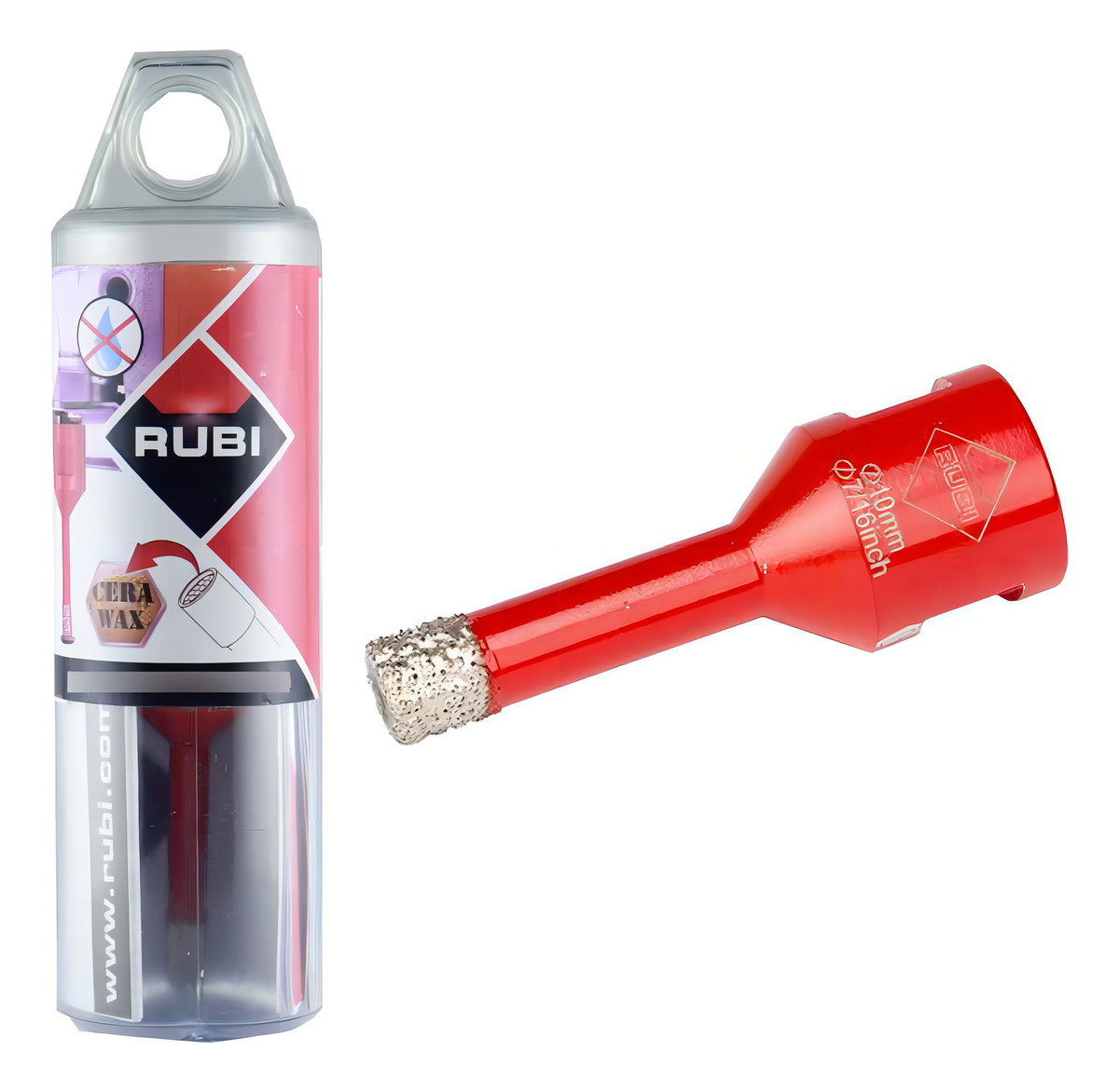 Mecha Diamantada 10mm M14 Rubi P/amoladora Cerámica Gres Porcelanato