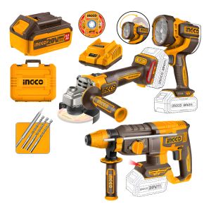 Kit Herramientas A Batería + Linterna 2k L Cosli250183 Ingco