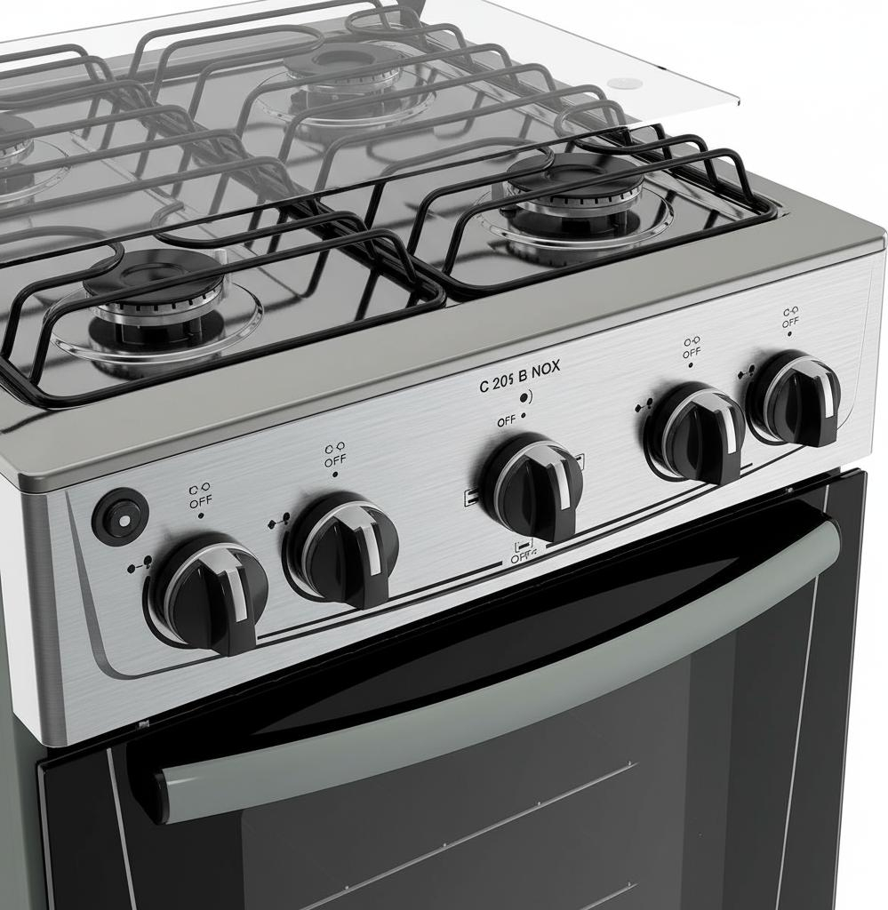 Cocina Horno 4 Hornallas James C 205 B Inox Combinada - Imagen 3