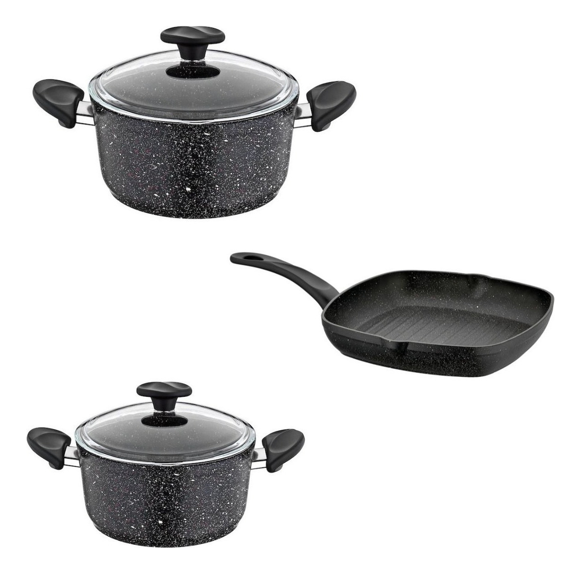 Set Batería Ollas Granito 5 Piezas Papilla Plancha - Imagen 6