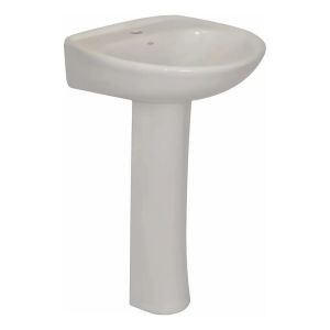 Pileta Baño Lavatorio Grande Con Pedestal Blanco Fiori-rlv02