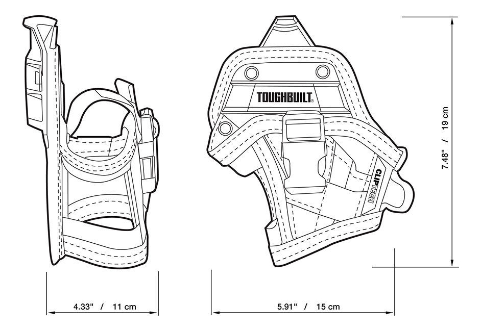 Cartuchera Chica Para Taladro Con 5 Bolsillos Y Clip Tb-ct-2 - Imagen 4