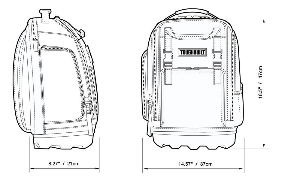 Mochila De Trabajo Para Herramientas Tb-66c Toughbuilt - Imagen 6