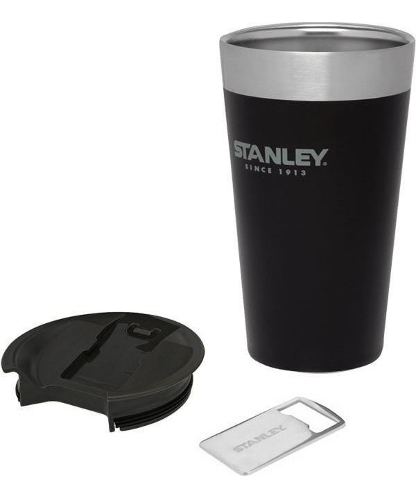 Vaso P/ Cerveza Stanley Con Destapador 470ml Negro - Imagen 3