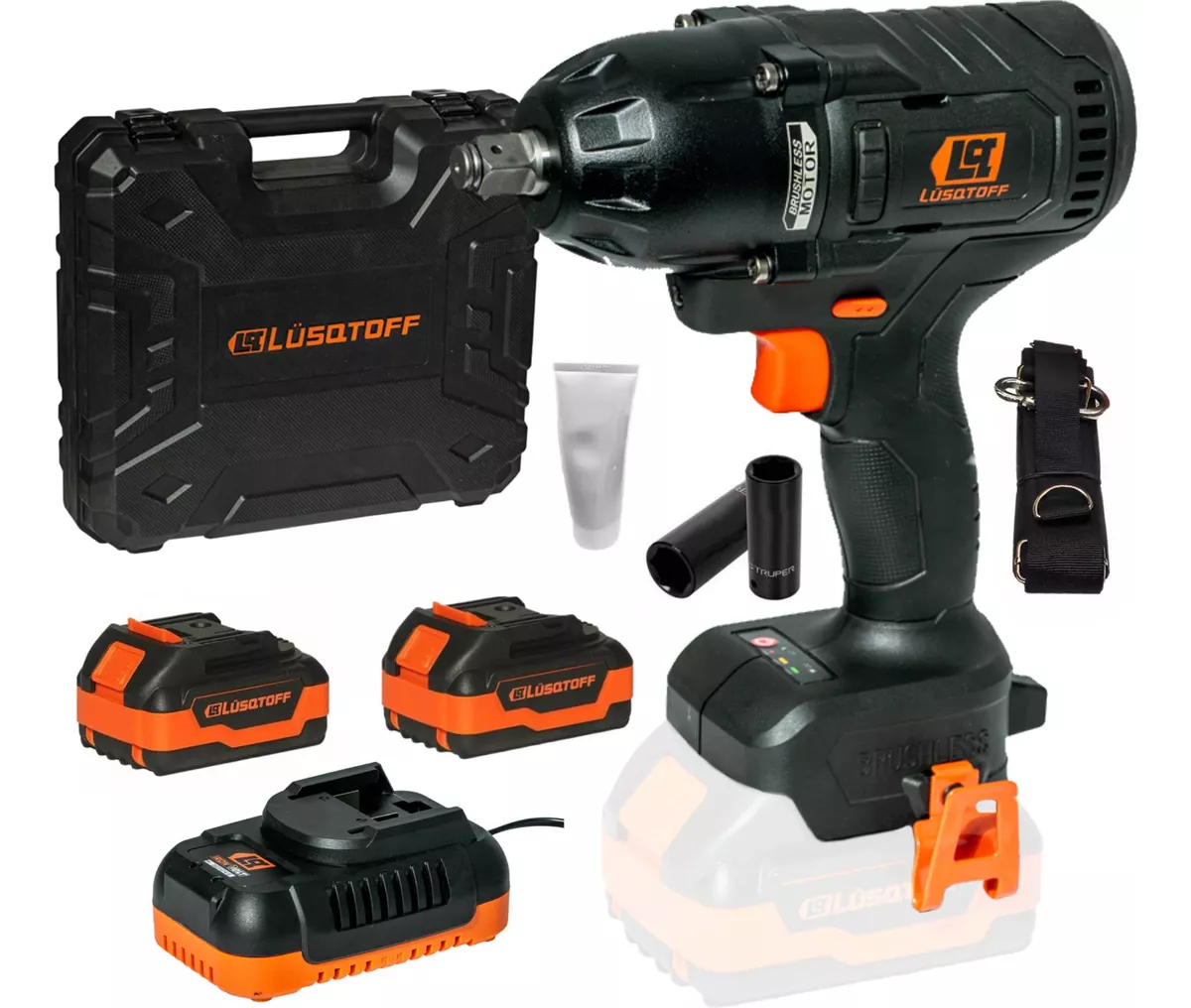 Llave De Impacto 750 Nm Lusqtoff 18v Sin Carbones Maletin - Imagen 3