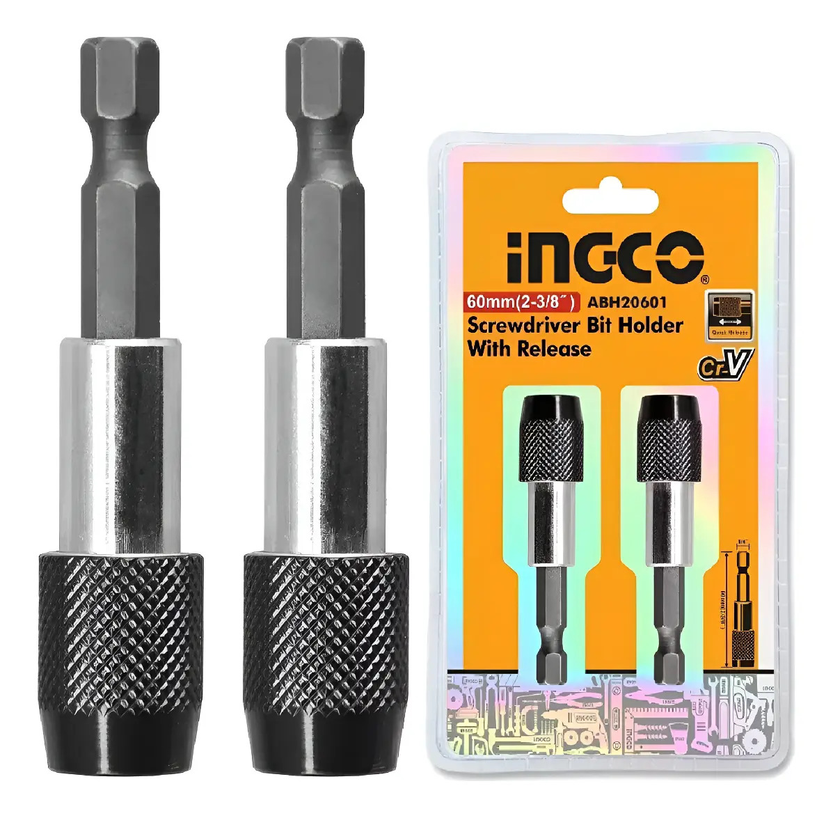 Set X 2 Adaptadores 1/4 Para Atornillador Ingco Abh20601