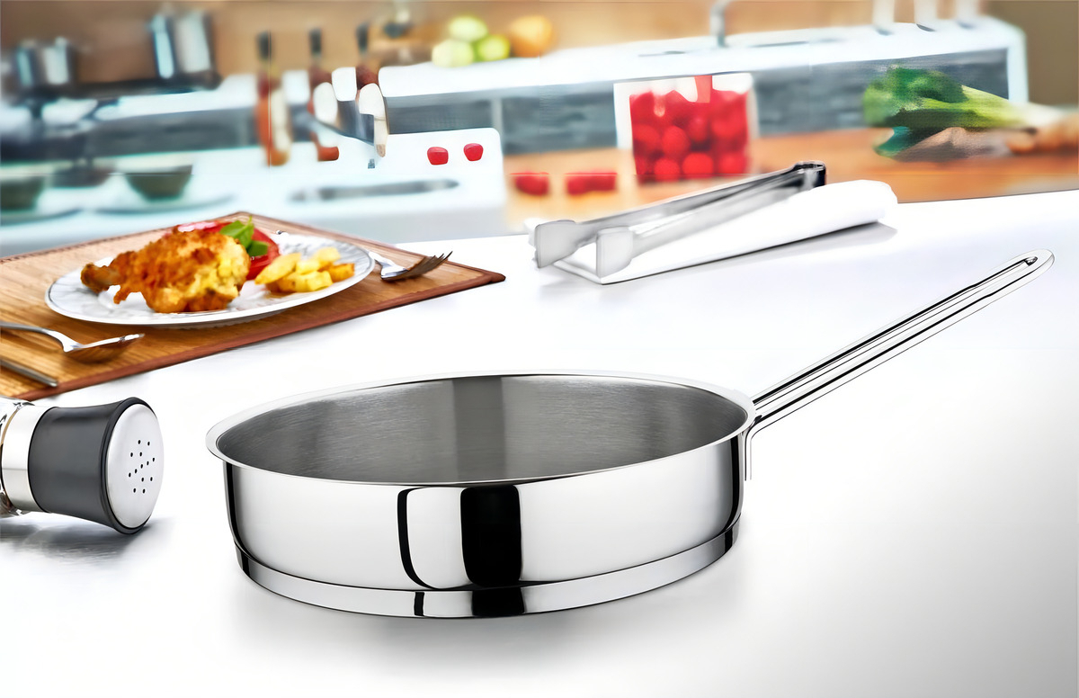 Sarten Acero Inoxidable Triple Fondo 20x5 Cm Evimsaray - Imagen 3