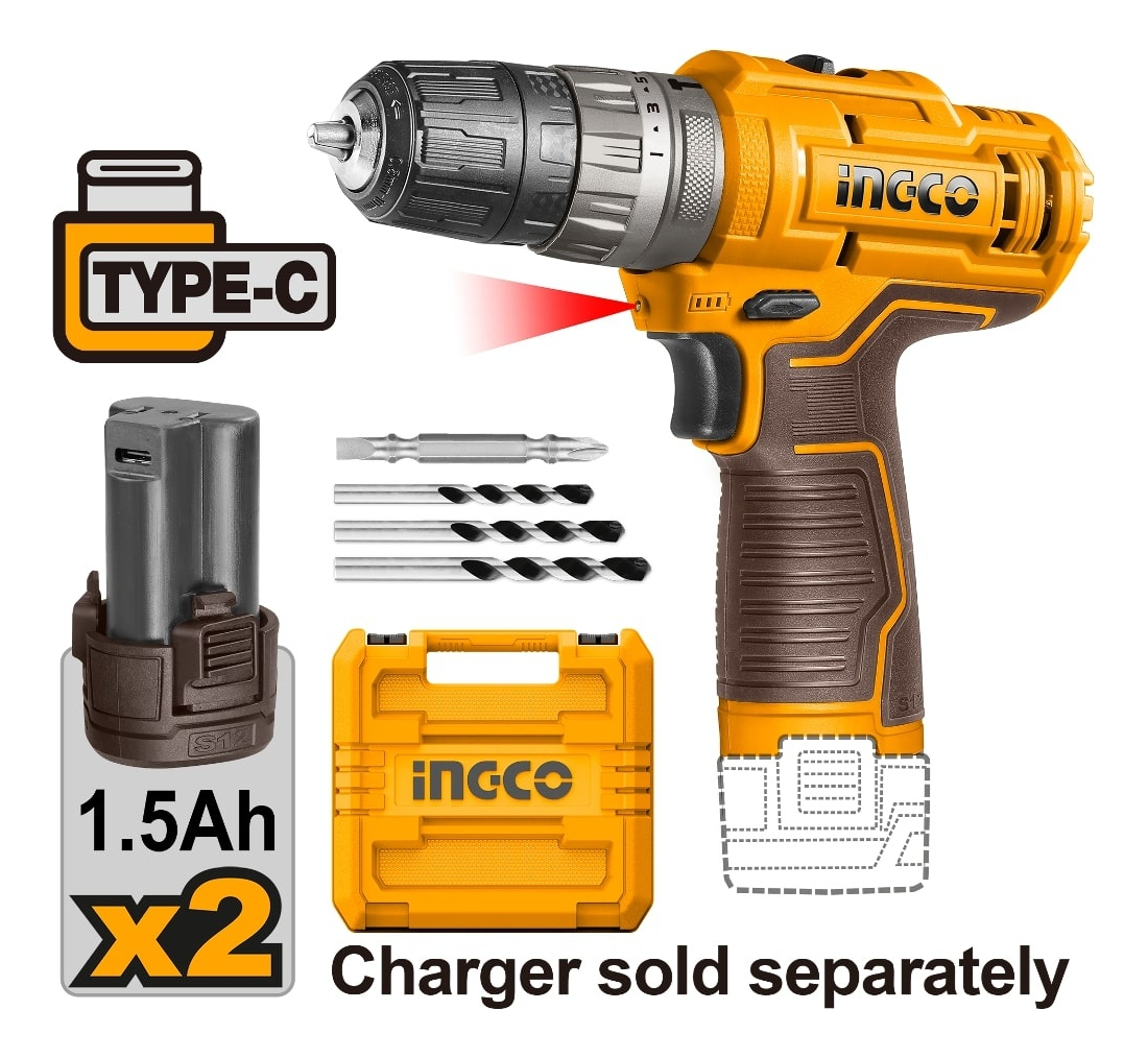 Atornillador Con Percutor 12v Ingco Cidli12202 - Imagen 3