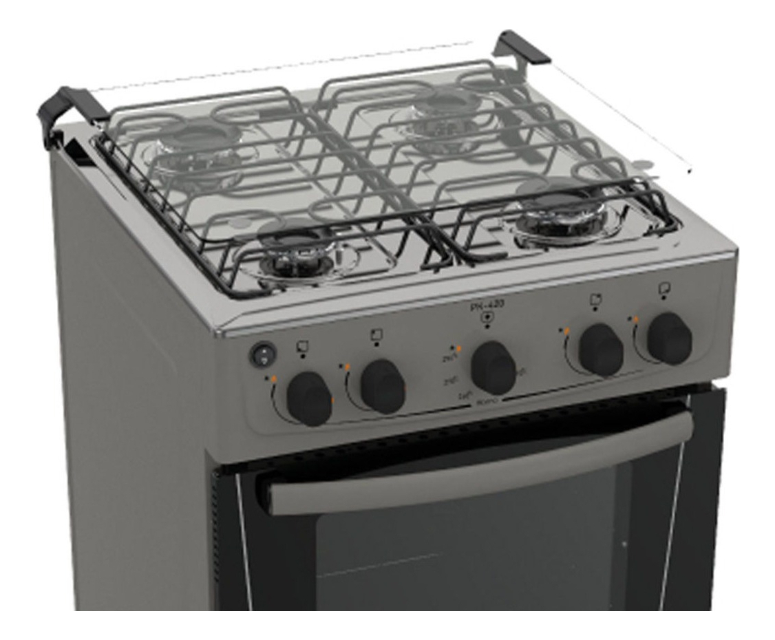 Cocina A Supergas Punktal Titanium Pk-420 4 Hornallas - Imagen 2