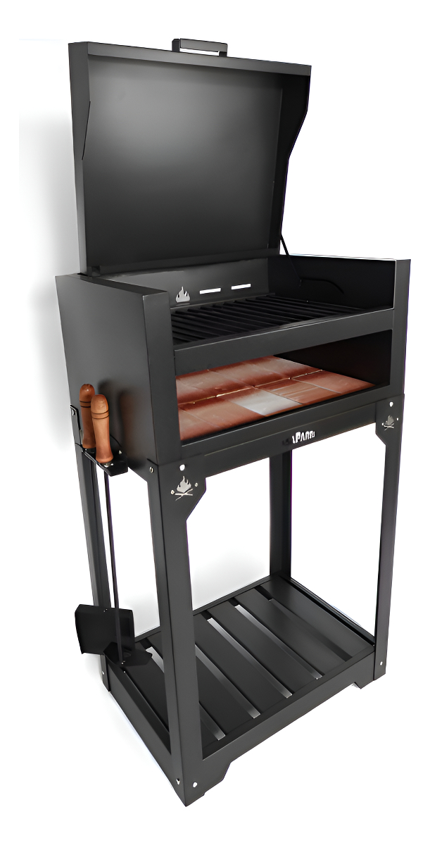 Balconera Parrillero Parrilla Con Ruedas Y Funda Asaparri