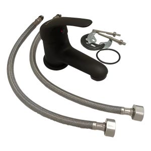 Monocomando Lavatorio Negro 5 Años Garantía - Kirkor