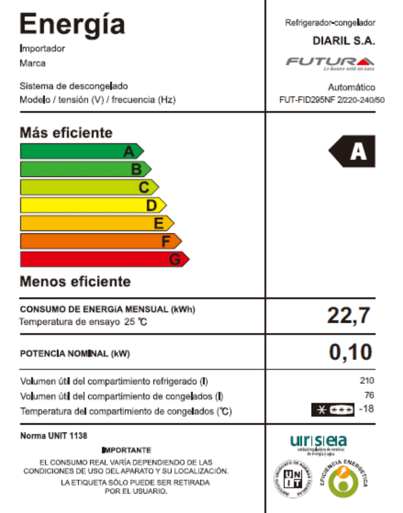 Refrigerador Futura Fut-fid295nf 2 295lt - Imagen 5