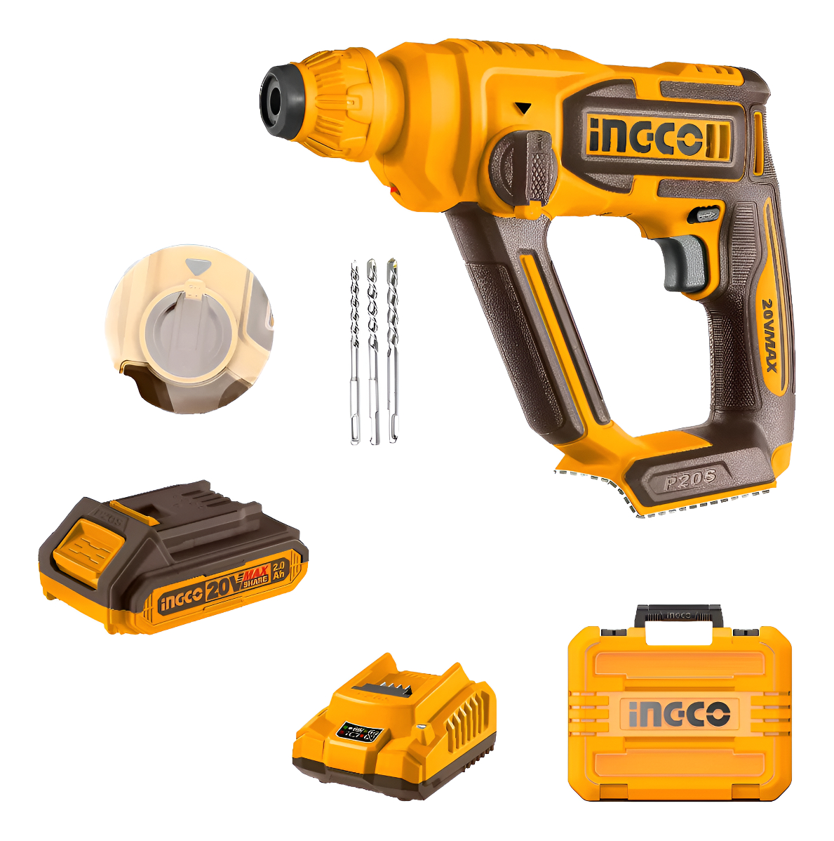 Rotomartillo A Bateria 20v P20s 16mm 2 Funciones Con Bat Con - Imagen 3