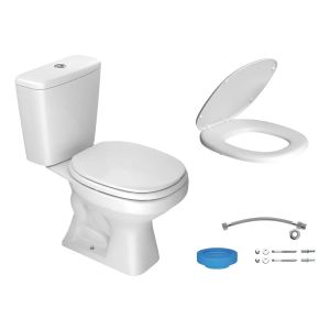 Water Inodoro Con Mochila Completo Tapa Fijación Deca Aspen