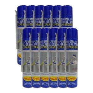 Espuma De Poliuretano Expansible 750 Ml 12 Unidades Promo