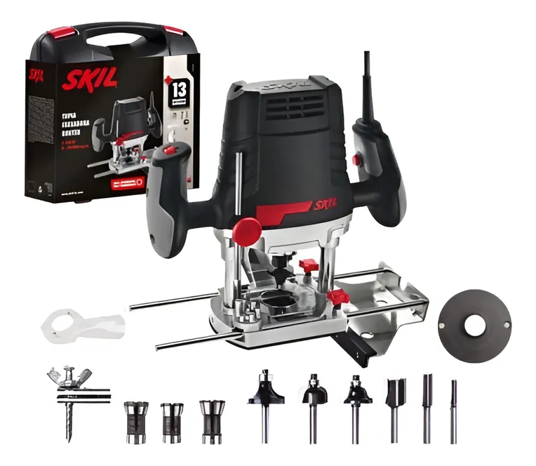 Fresadora Router 1/4 1100w 28000rpm Maletín Acces. Skil 1831