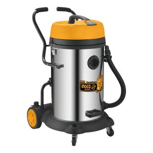 Aspiradora Industrial 75l Seco/húm 2x1200w Ingco Vc24751 *ub Color Amarillo