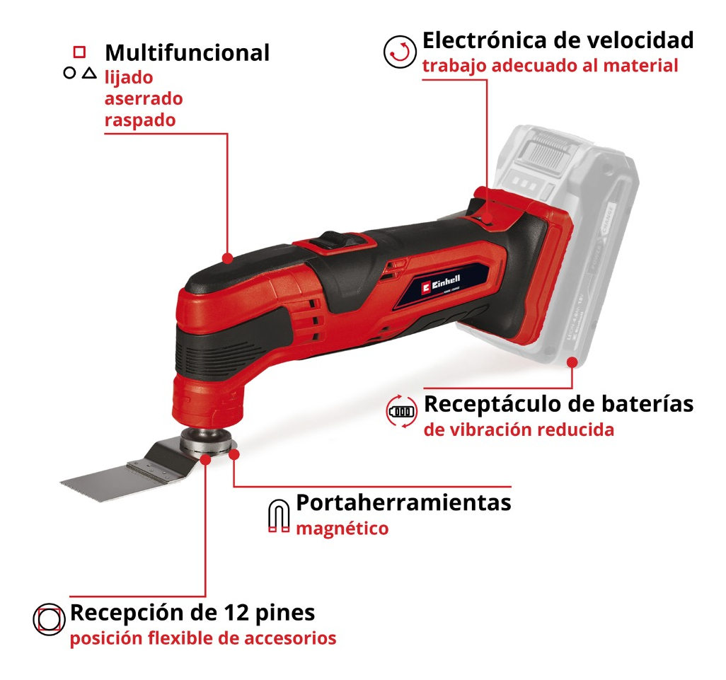 Multiherramienta Inalámbrica Einhell Tc-mg 18 Li-solo - Imagen 3