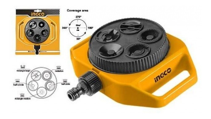 Regador Torreta 5 En 1 360° Ingco Hps33061 - Lnf