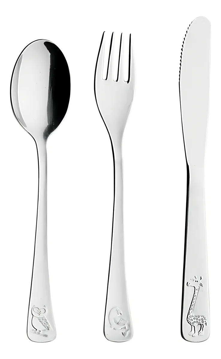Juego De Cubiertos De Acero Inoxidable Para Comida Para Bebé - Imagen 2