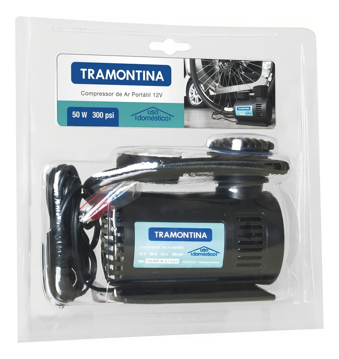 Mini Compresor De Aire Eléctrico Portátil Tramontina 42330/001 50w Negro - Imagen 7