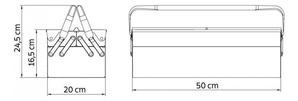 Caja De Herramientas Tramontina Para Acordeón Con 3 Cajones, Color Azul - Imagen 4