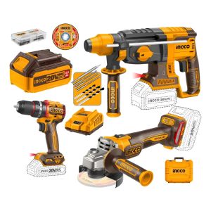 Kit Taladro + Amoladora + Rotomartillo Ingco Cosli241198