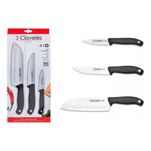 Set 3 Cuchillos De Cocina Evo 01734 3 Claveles