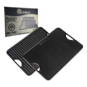 Plancha Hierro Esmaltado Reversible 50x35cm Victoria