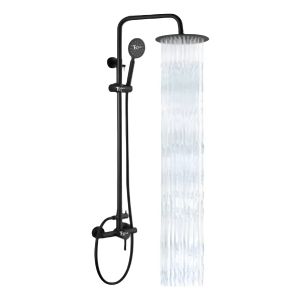 Barral Exterior Ducha Monocomando Negro Mate Wico