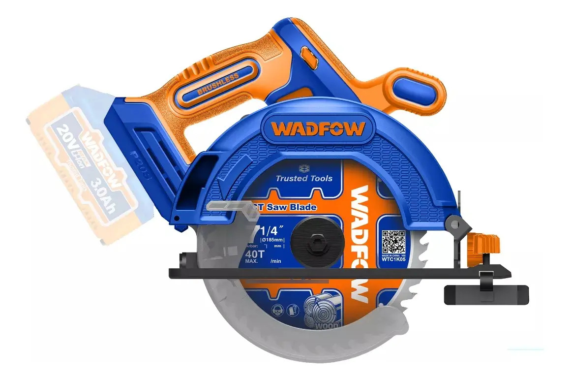 Sierra Circular A Bateria 20v 165mm P20s Brushless Wadfow Si