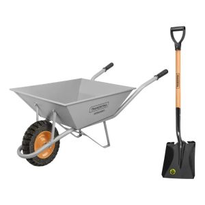 Carretilla Cuadrada Rueda Maciza 65lts Tramontina+ Pala