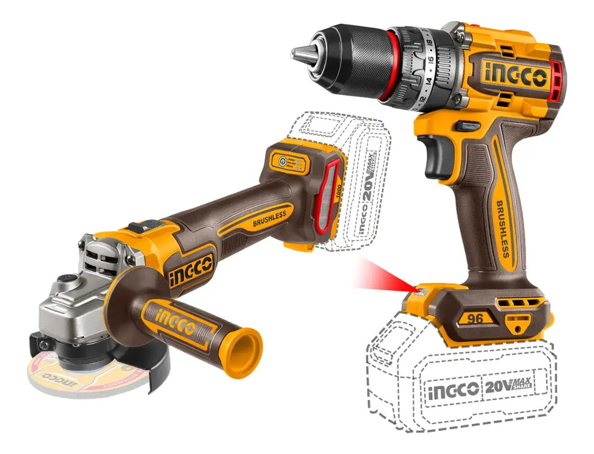 Kit Ingco 4 Herramientas A Baterias 20v Cosli241292 - Imagen 2