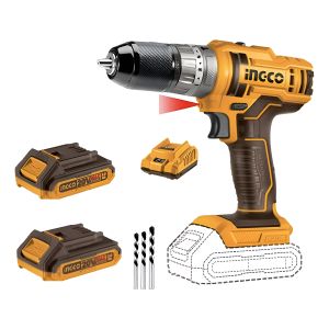 Taladro Percutor 20v + 2 Baterias Y Cargador Ingco