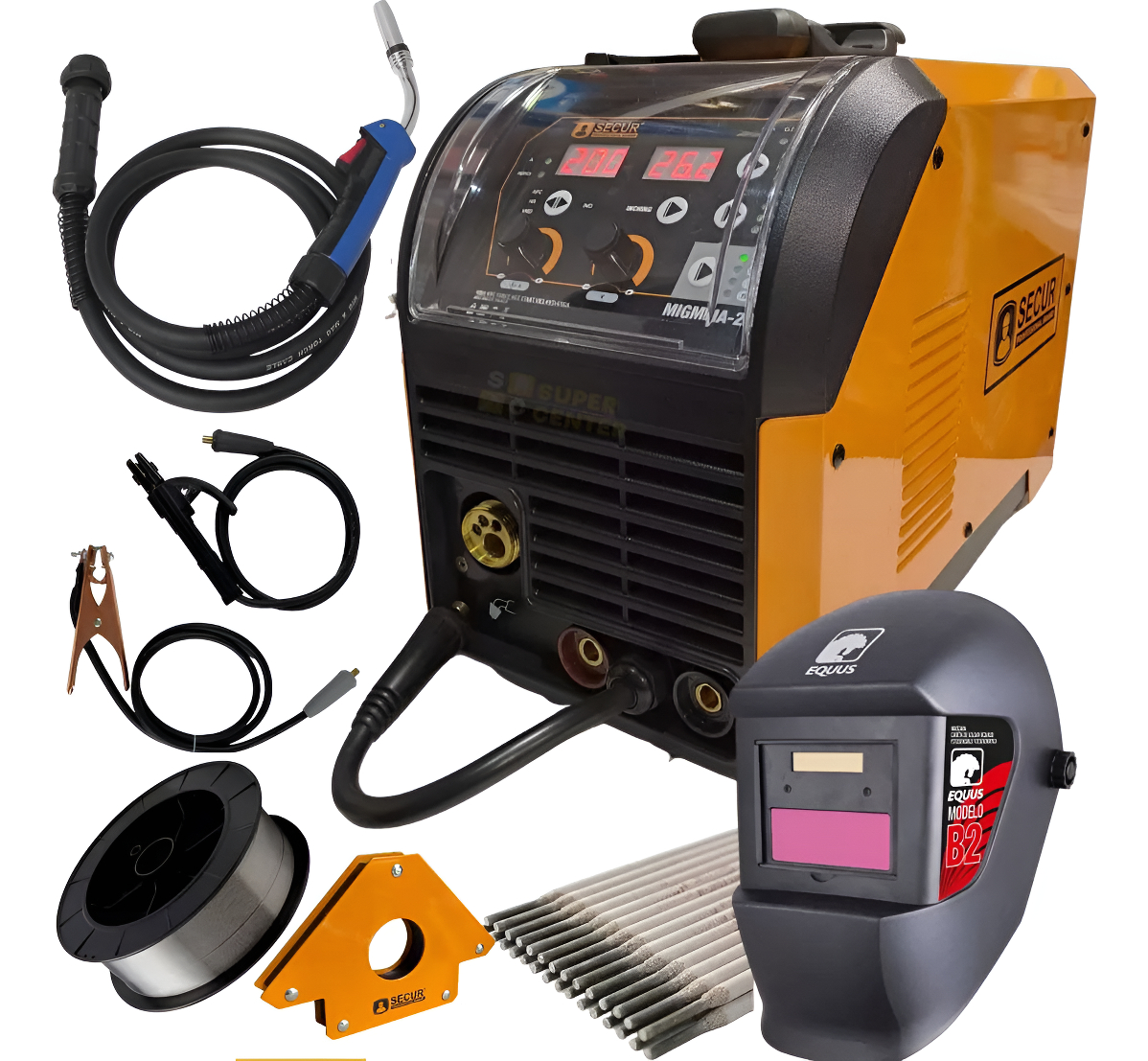 Soldadora Inverter Mig Mag Tig Flux Electrica 200amp Real Kk