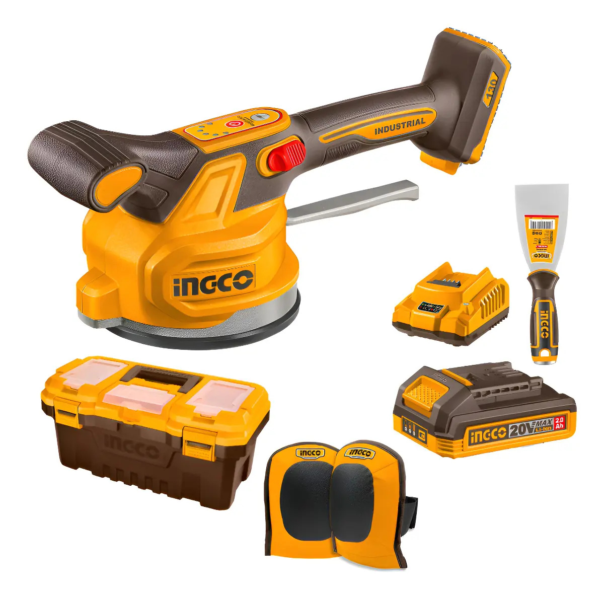 Ventosa Vibradora A Bateria 130mm Ingco Ctvli20015