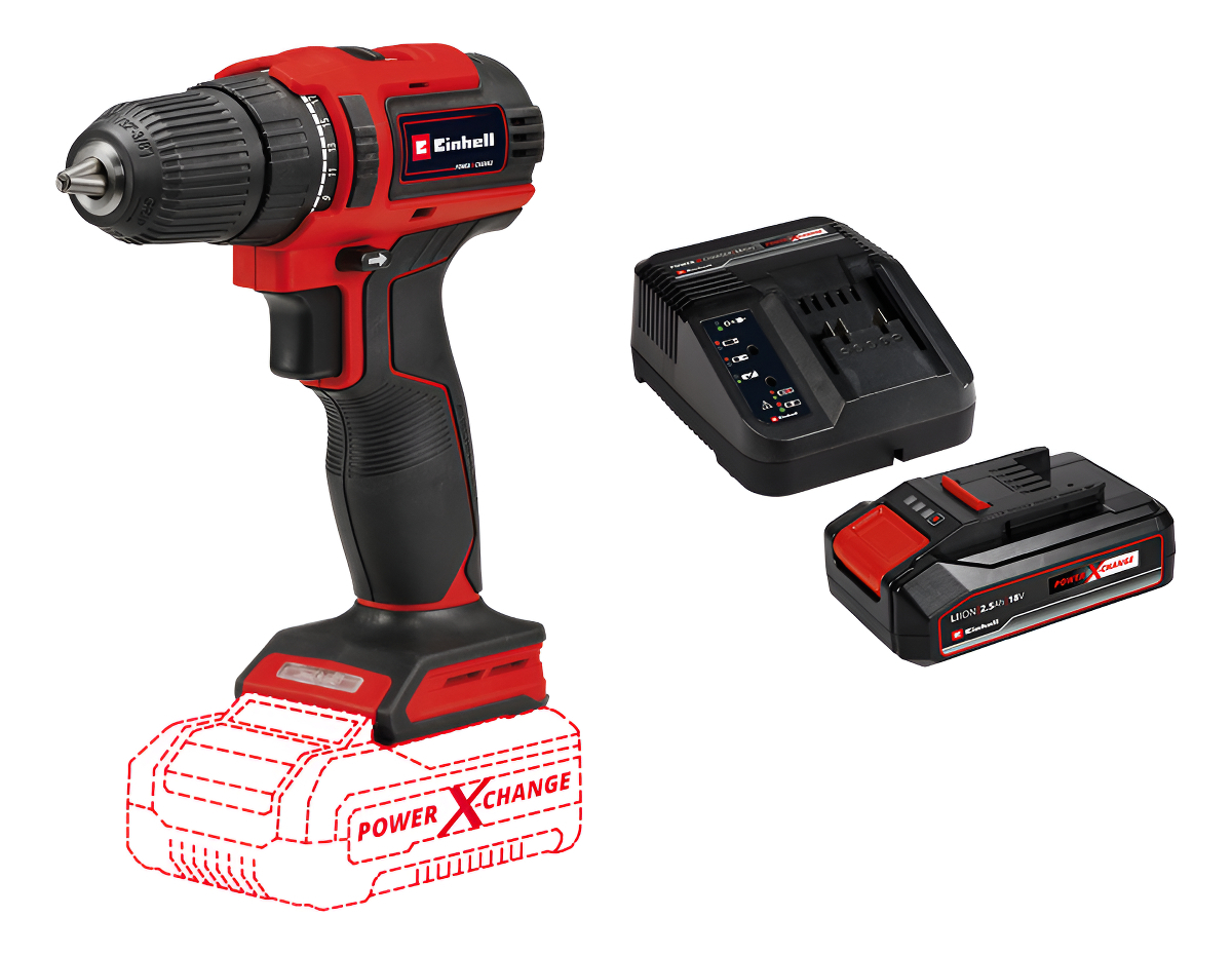 Taladro Inalámbrico Sin Carbones + Cargador Y Batería 2,5 Ah