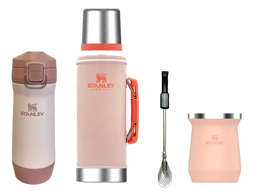 Kit Stanley Termo 950cc + Mate 236ml + Bombilla + Yerbera - Imagen 2