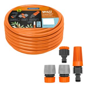 Manguera Múltiple De Pvc De 3 Capas, 30 M, Color Naranja Tramontina