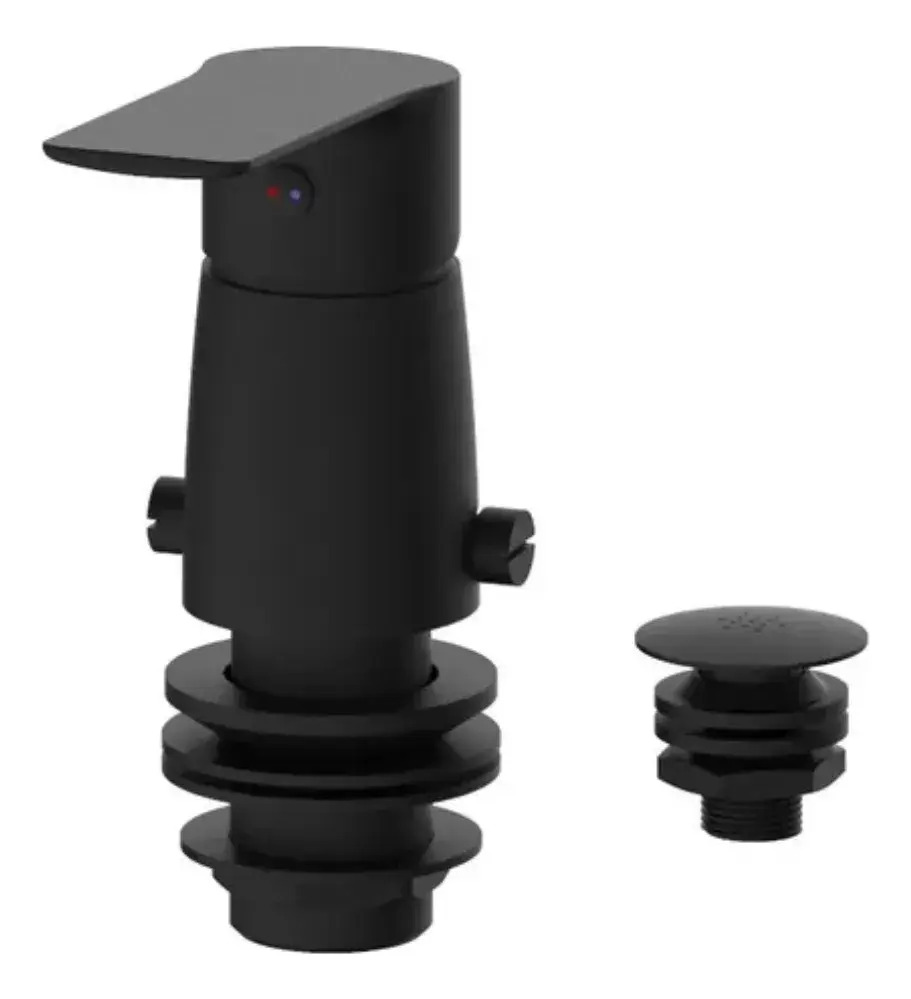 Monocomando De Bidet Con Transf Blaster Negro Mate Bronce