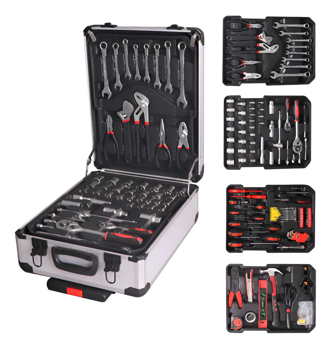 Juego De Herramientas Con Llave Combinada En Maletín De Alum