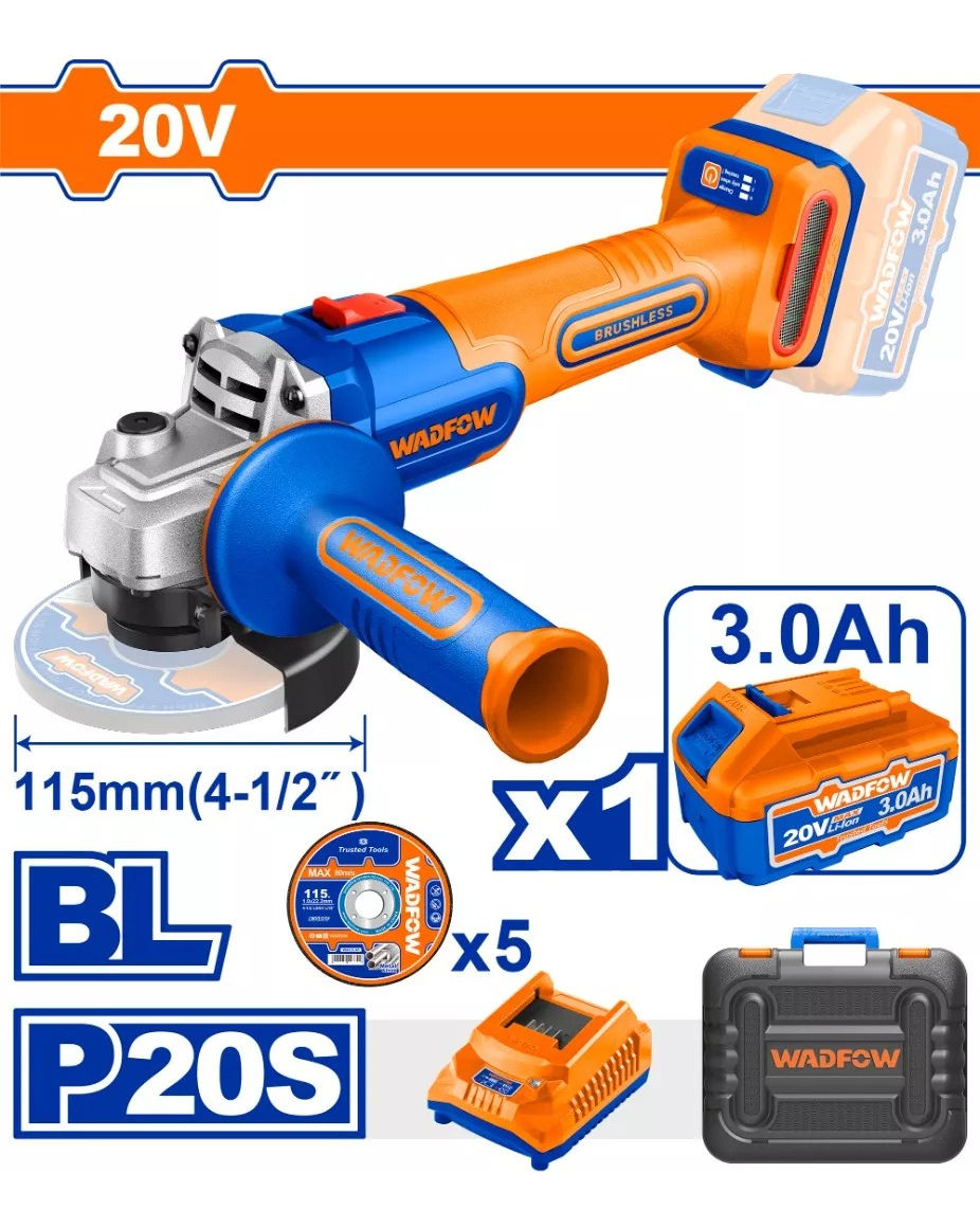 Amoladora + Discos + Valija Wadfow - Wlap522 - Imagen 2