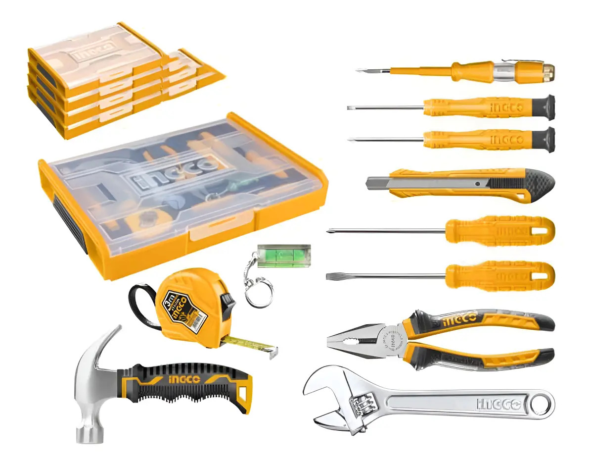 Set Organizador + 11 Herramientas Basicas Para El Hogar