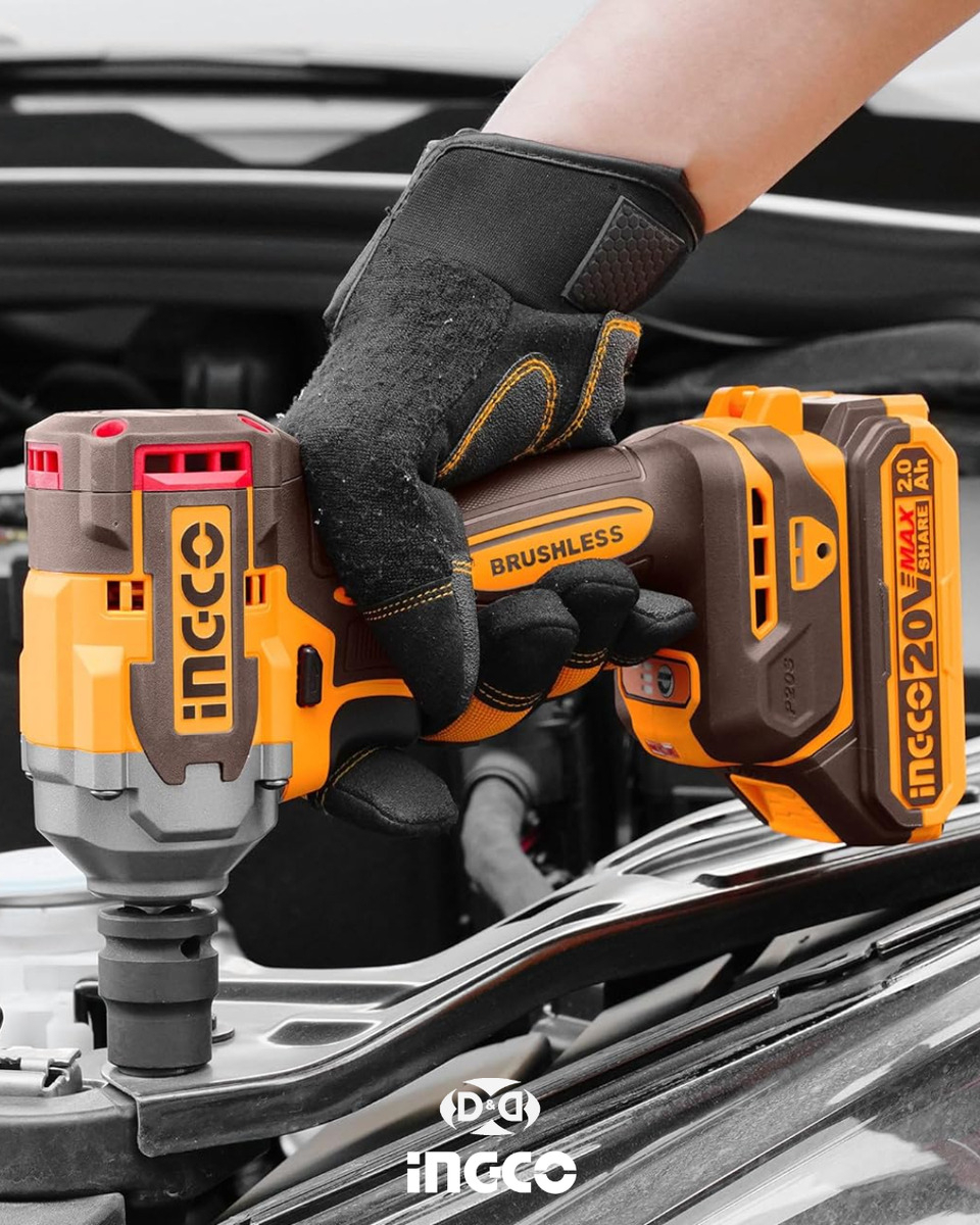 Llave De Impacto 850nm 20v P20s C 2bat+carg+valija Color Naranja Claro Frecuencia 50hz/60hz - Imagen 10